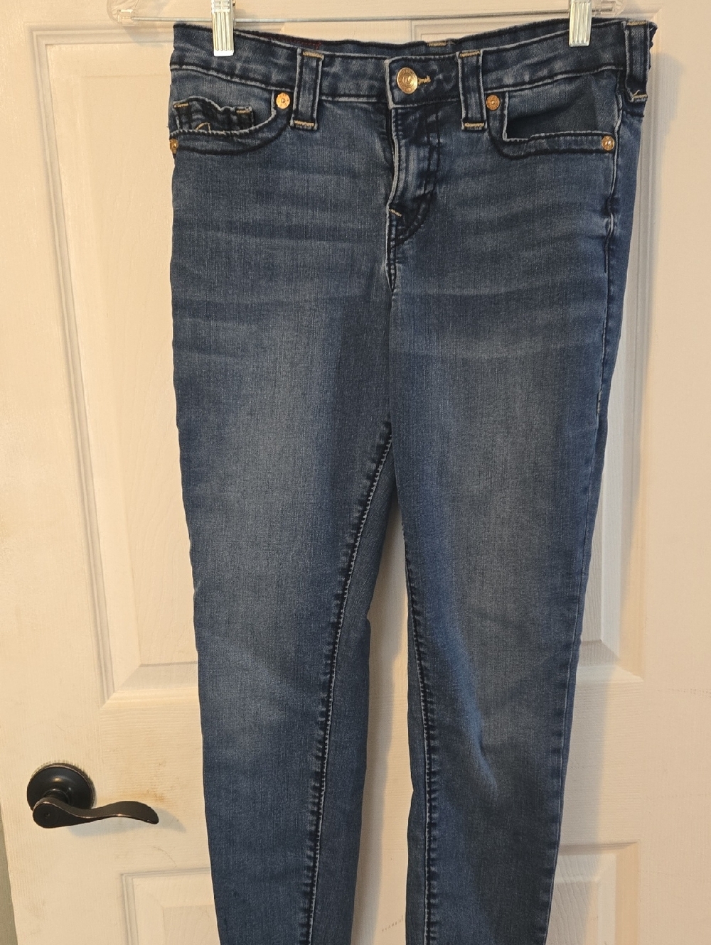 True Religion Jennie Curvy  Skinny Jeans in Blue Wash